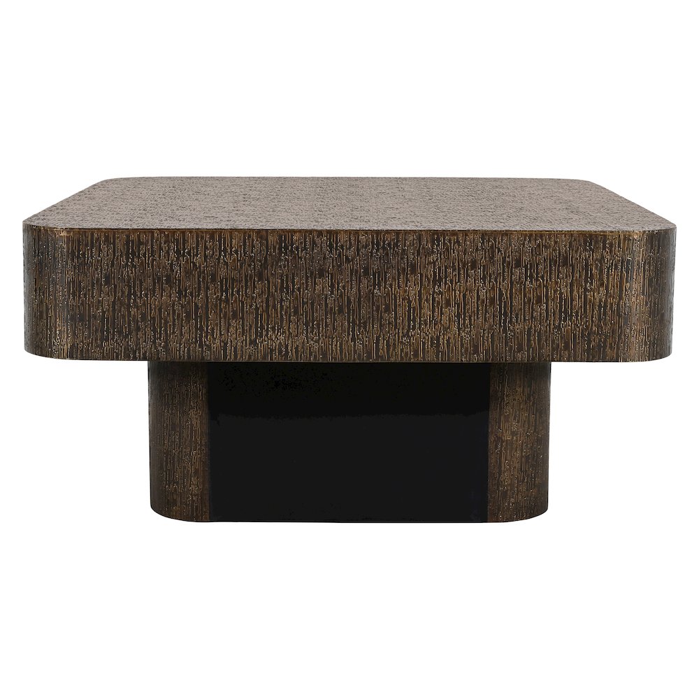 Landon 36" Cocktail Table in Stamped Brass