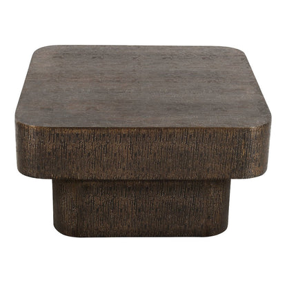 Landon 32" Cocktail Table in Stamped Brass
