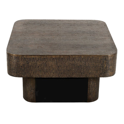 Landon 32" Cocktail Table in Stamped Brass