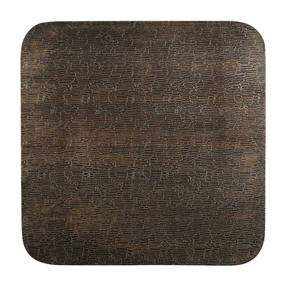Landon 32" Cocktail Table in Stamped Brass