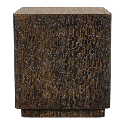 Landon End Table in Stamped Brass