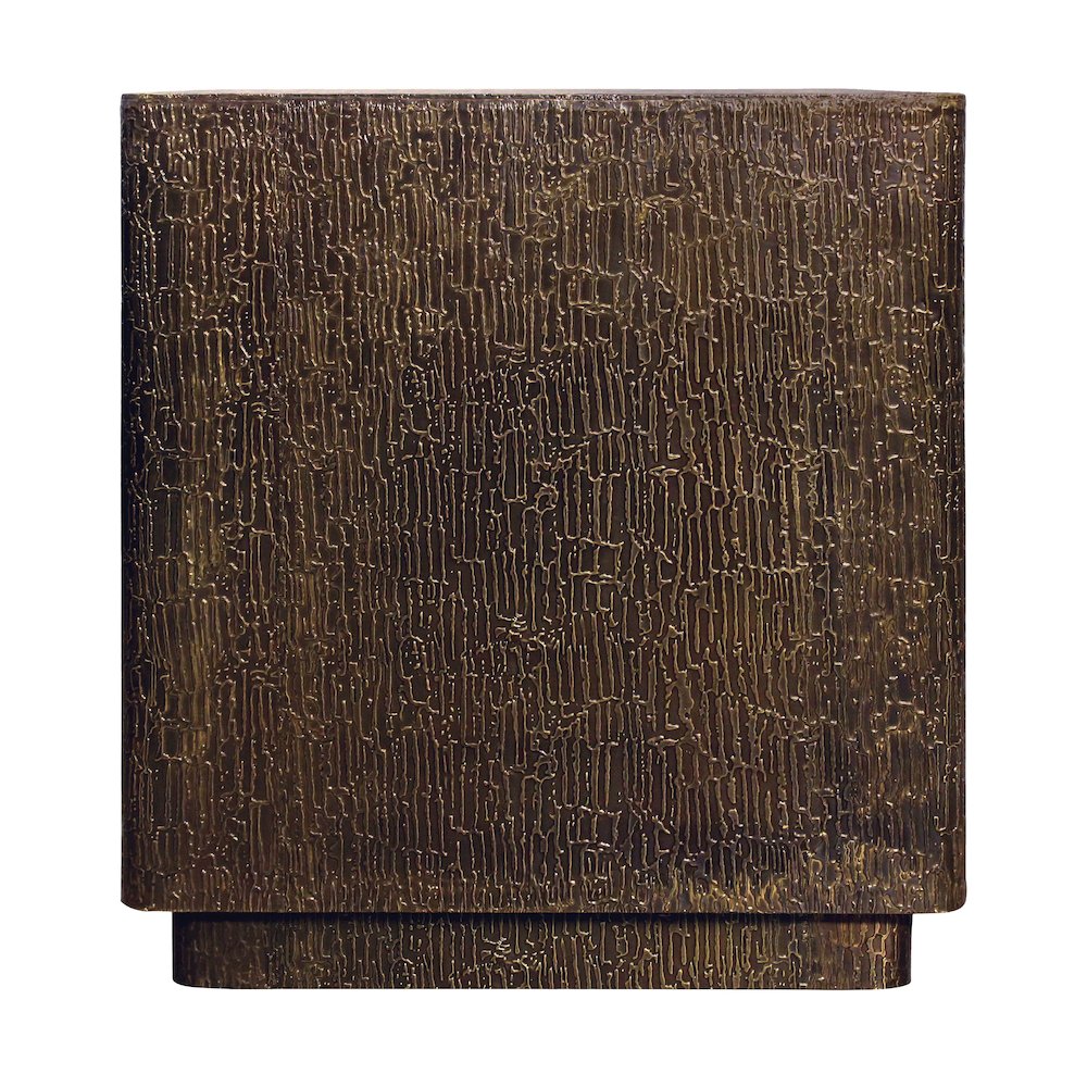 Landon End Table in Stamped Brass