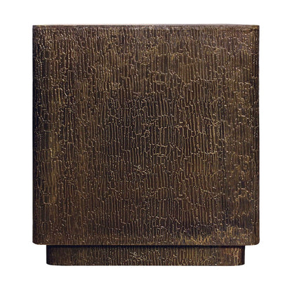 Landon End Table in Stamped Brass