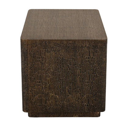 Landon End Table in Stamped Brass