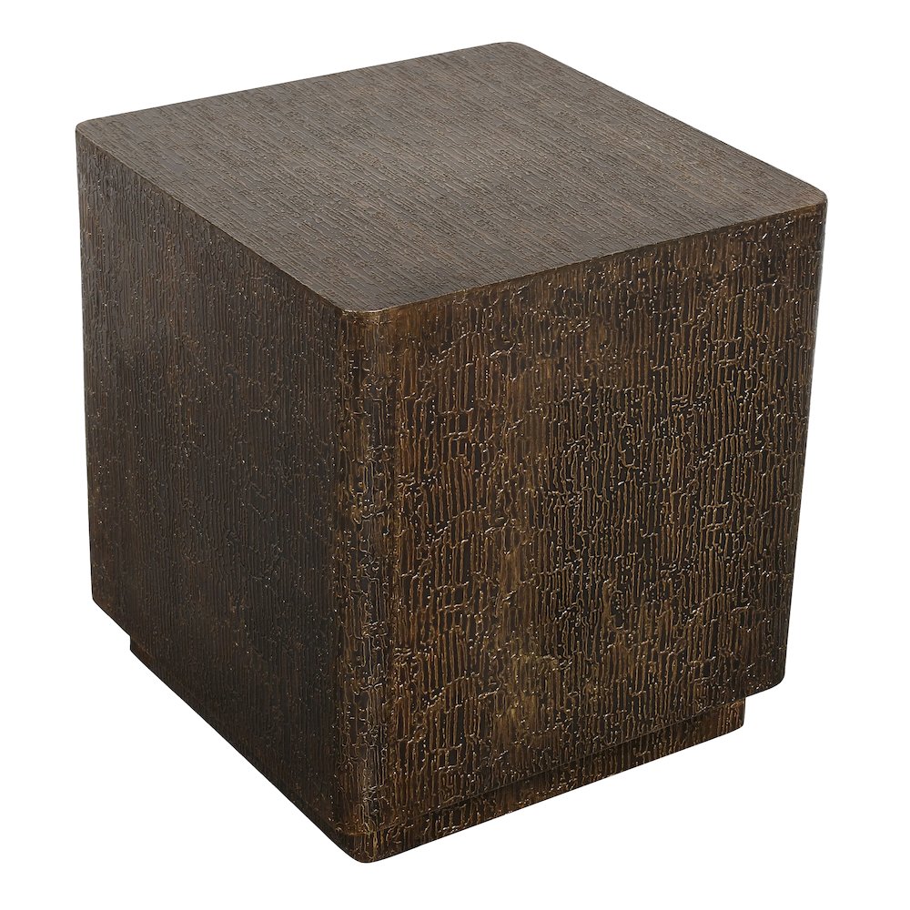 Landon End Table in Stamped Brass