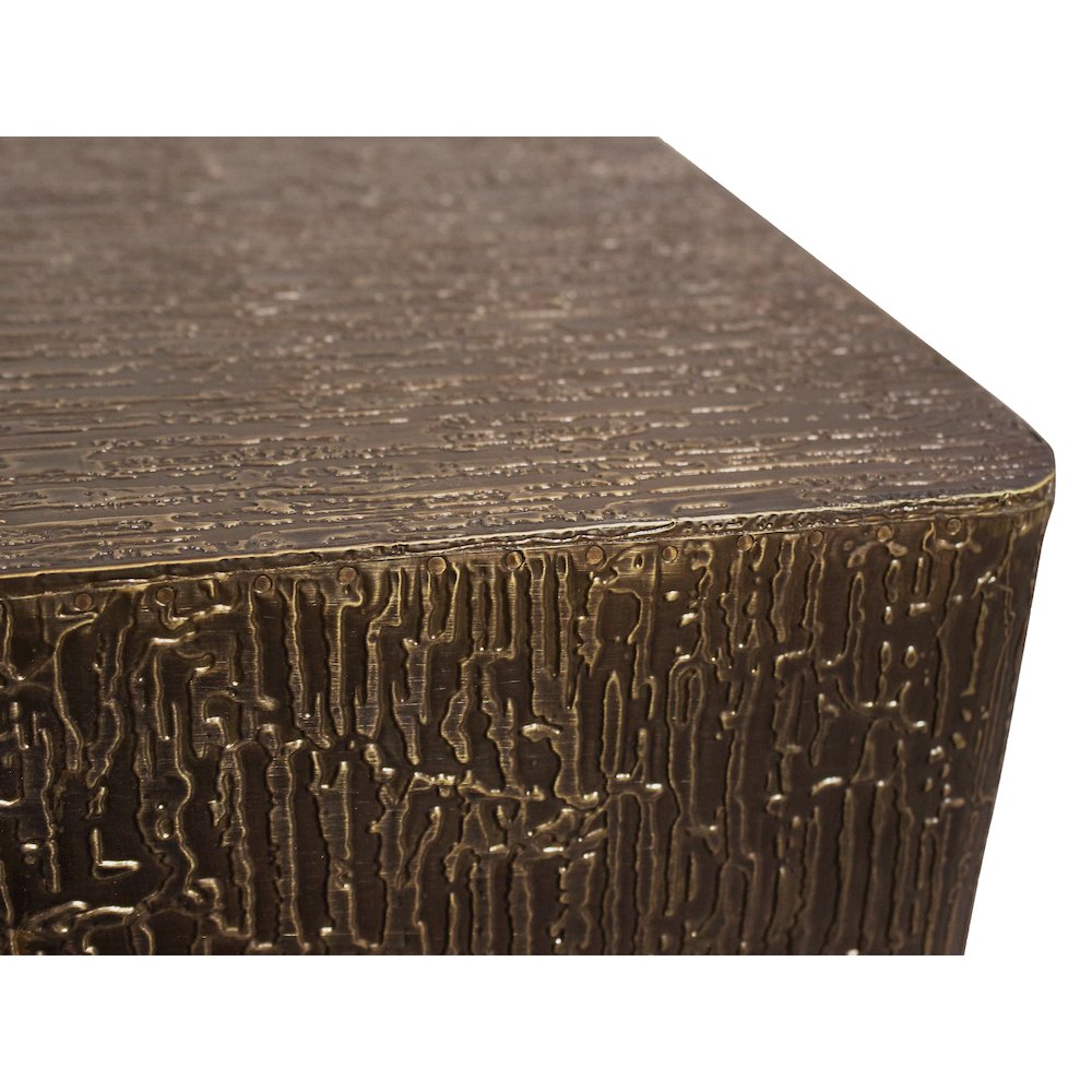 Landon End Table in Stamped Brass