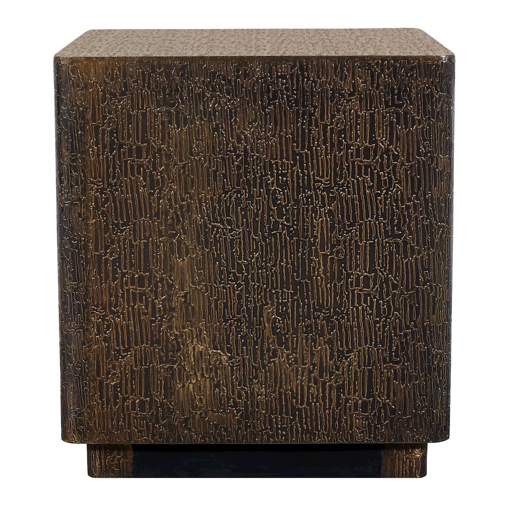 Landon End Table in Stamped Brass