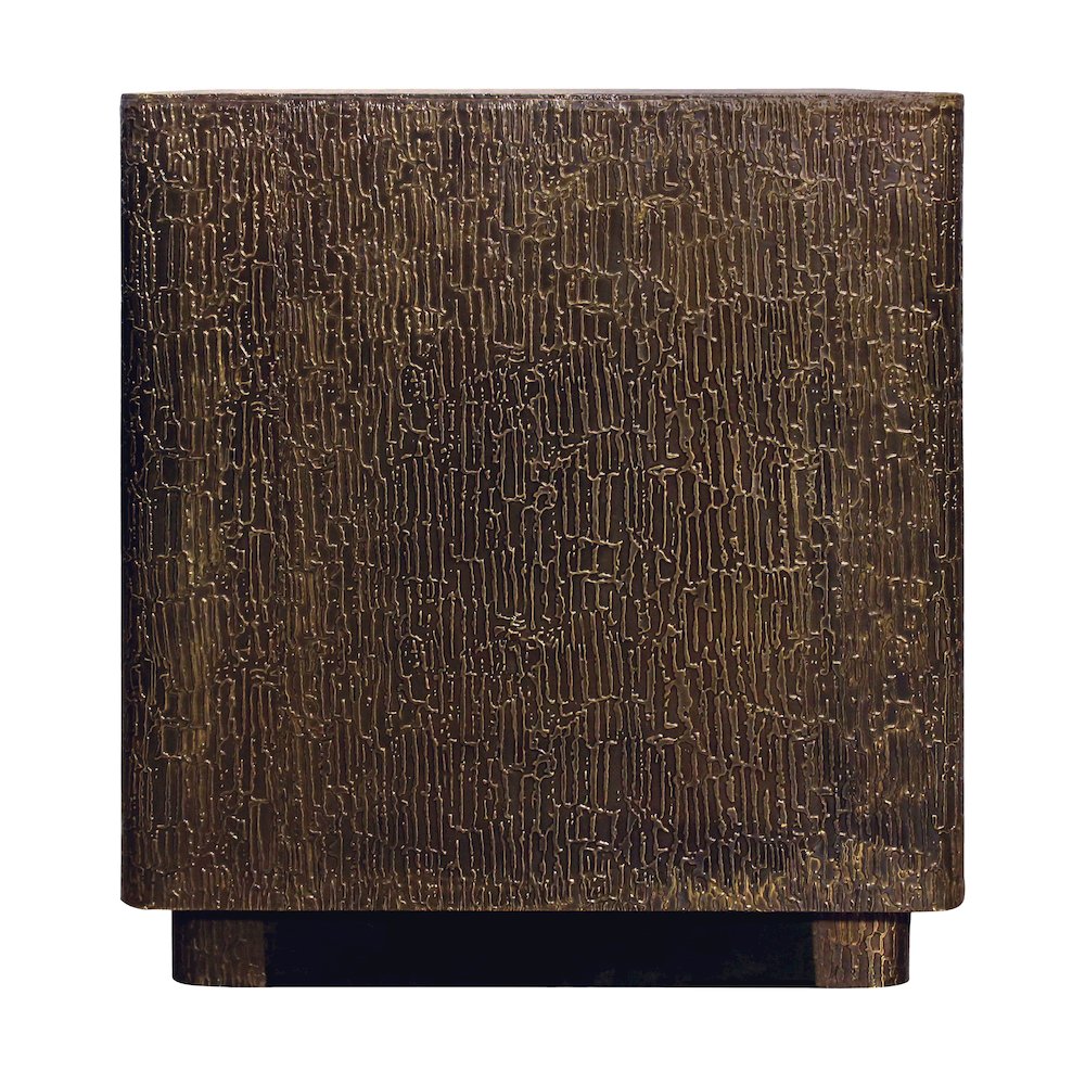 Landon End Table in Stamped Brass