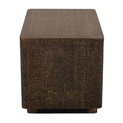 Landon End Table in Stamped Brass
