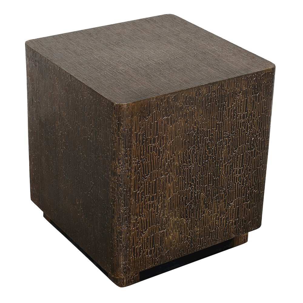 Landon End Table in Stamped Brass