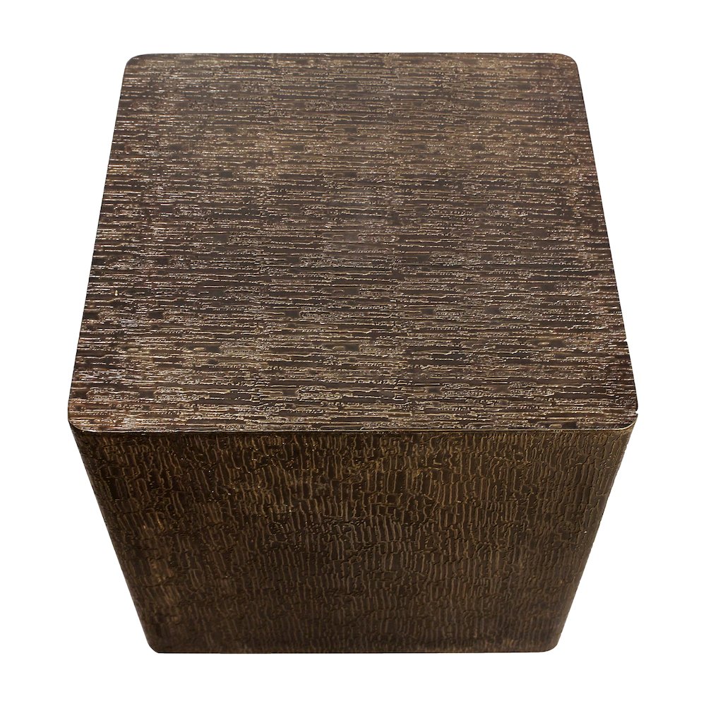 Landon End Table in Stamped Brass