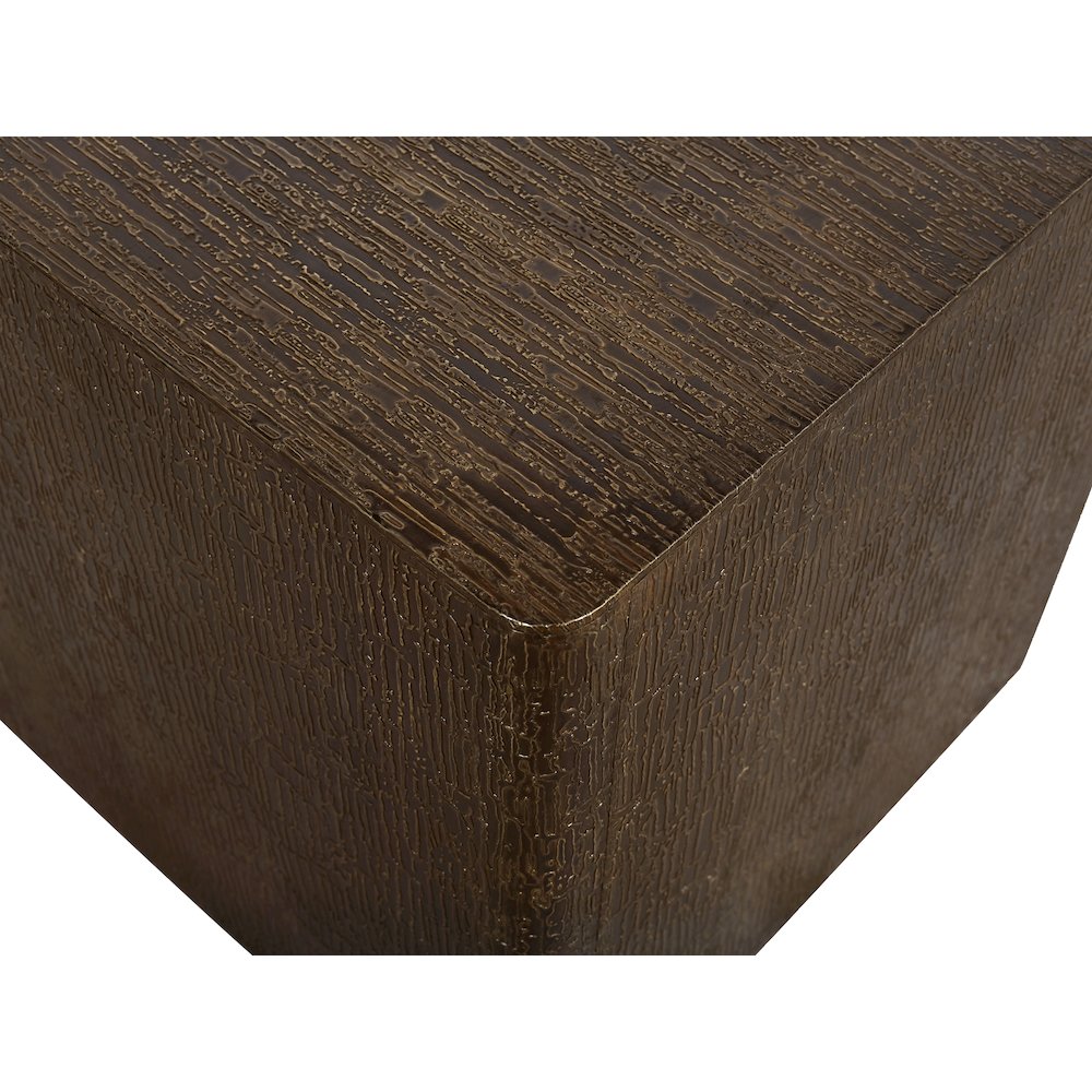 Landon End Table in Stamped Brass