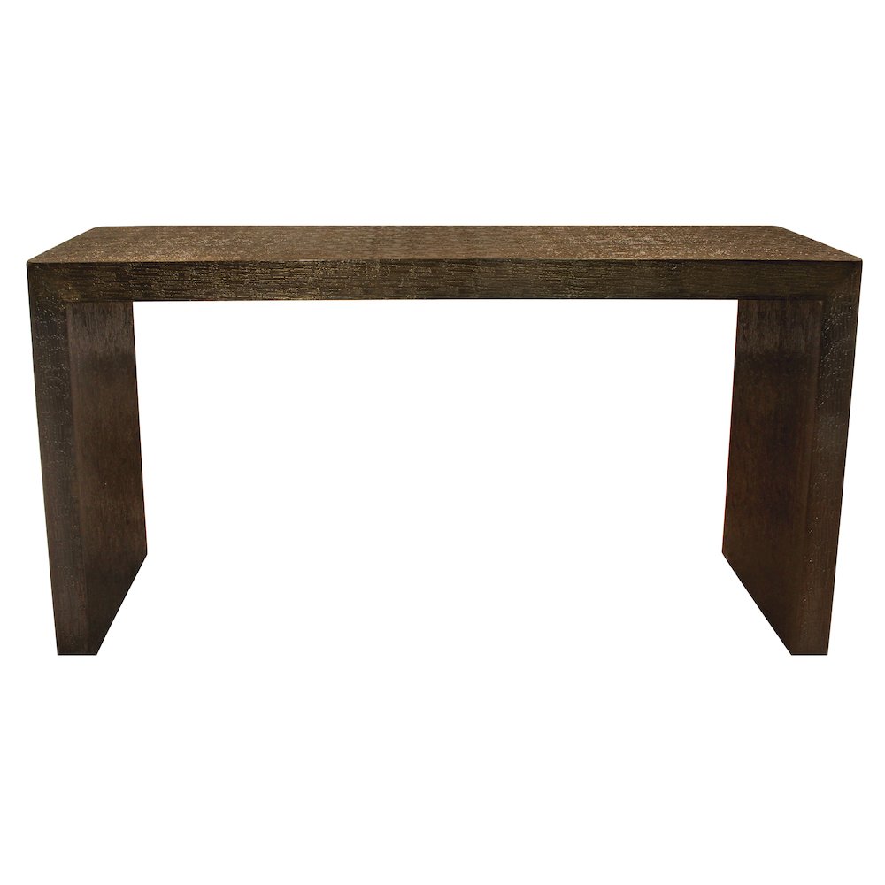 Landon 60" Console Table in Stamped Brass