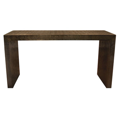 Landon 60" Console Table in Stamped Brass