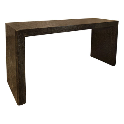 Landon 60" Console Table in Stamped Brass