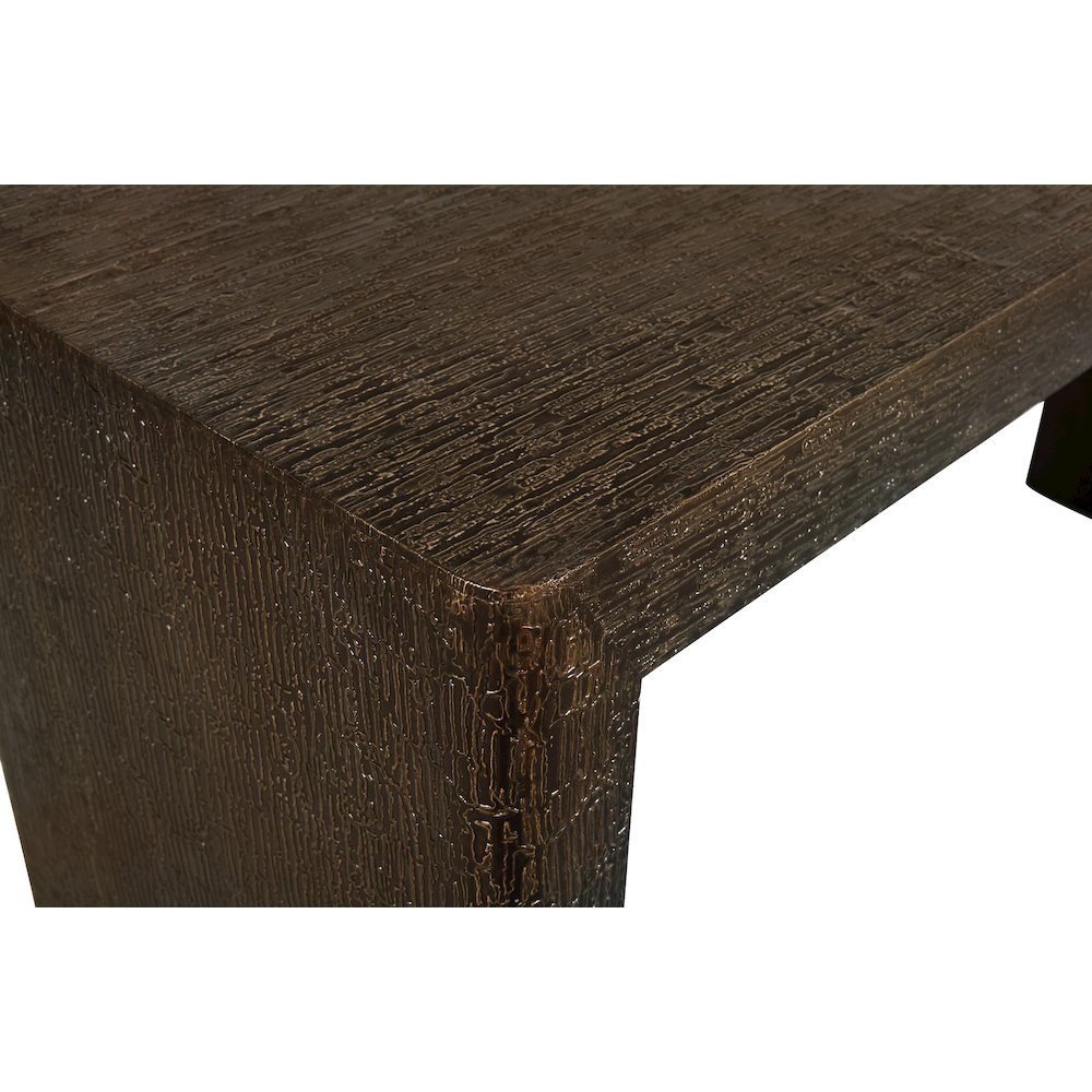 Landon 60" Console Table in Stamped Brass