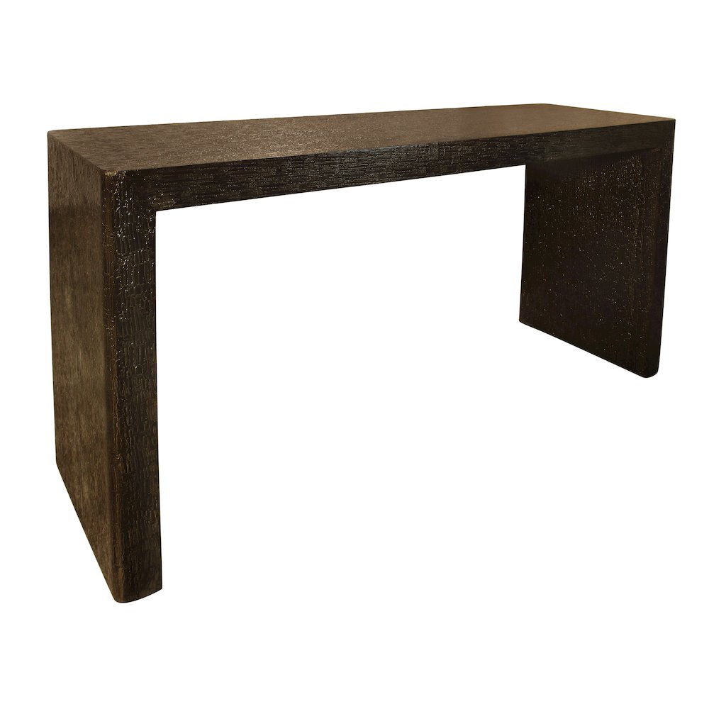 Landon 46" Console Table in Stamped Brass