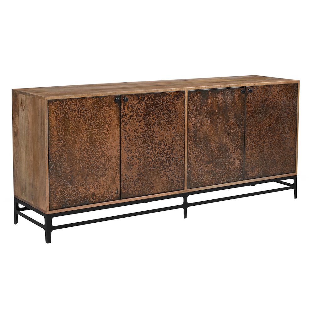 Balthazar 4-Door Sideboard in Dark Copper Toned Iron