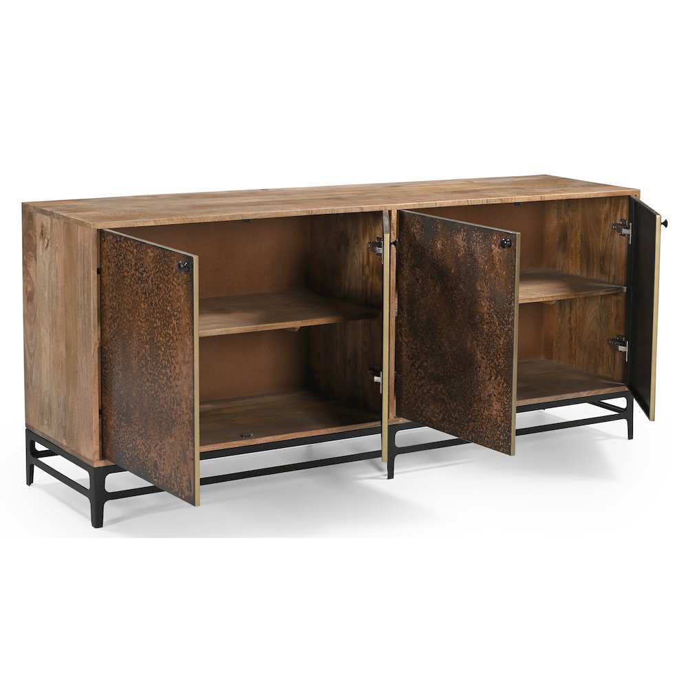Balthazar 4-Door Sideboard in Dark Copper Toned Iron