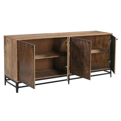 Balthazar 4-Door Sideboard in Dark Copper Toned Iron