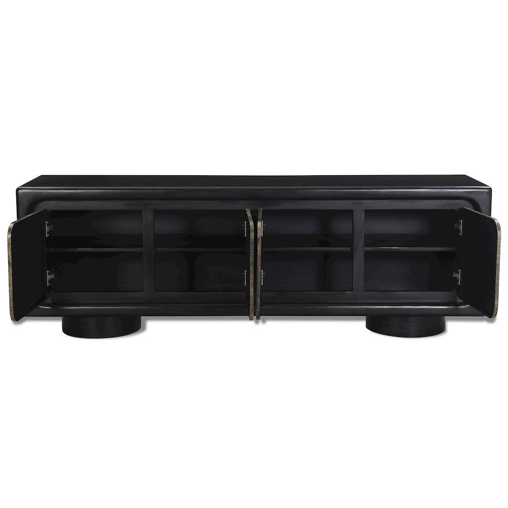 Balthazar 4-Door Sideboard in Multi-color Toned Iron