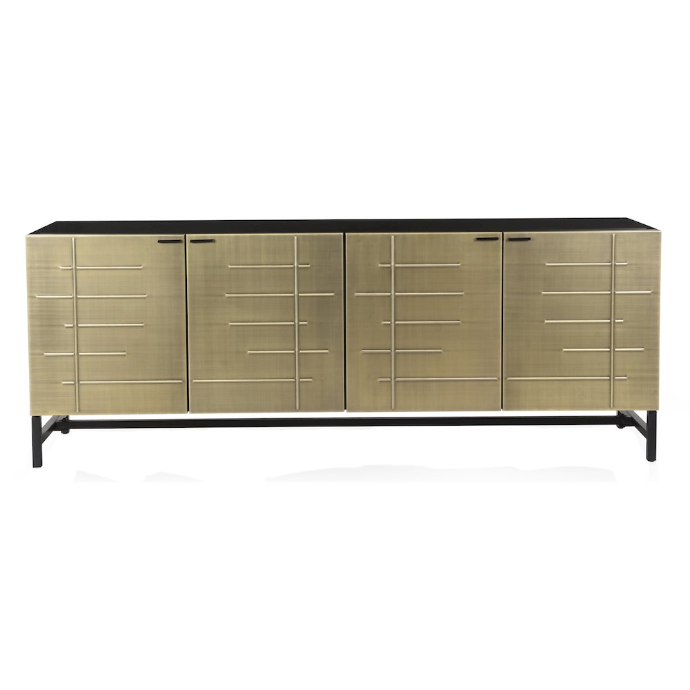 Balthazar 4-Door Sideboard in a Textured Light Gold Finish