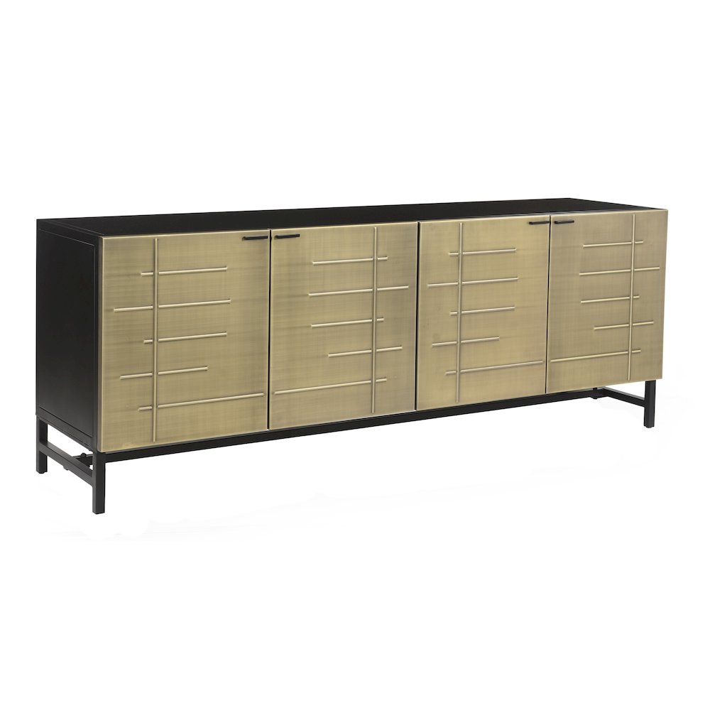 Balthazar 4-Door Sideboard in a Textured Light Gold Finish