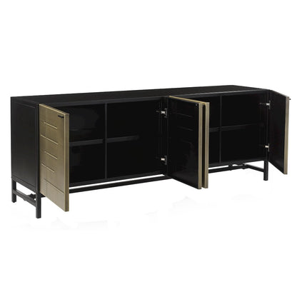 Balthazar 4-Door Sideboard in a Textured Light Gold Finish