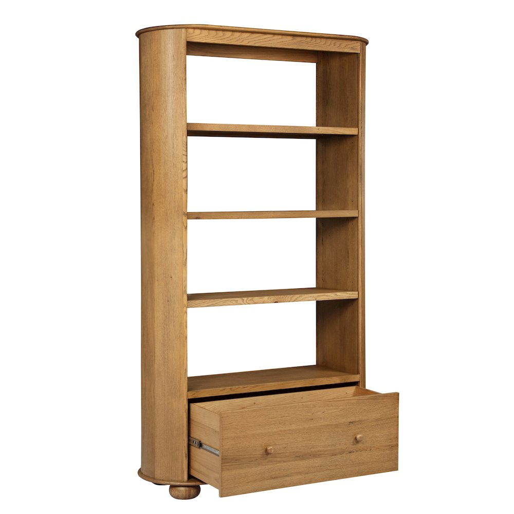 Astrid 1 - Drawer Bookcase In Solid Oak Wood