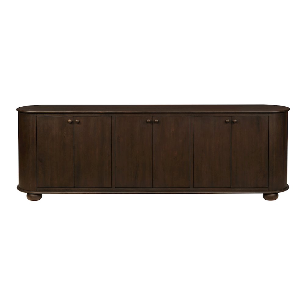 Astrid 6-Door Sideboard in Barista Brown