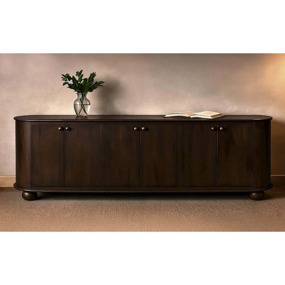 Astrid 6-Door Sideboard in Barista Brown