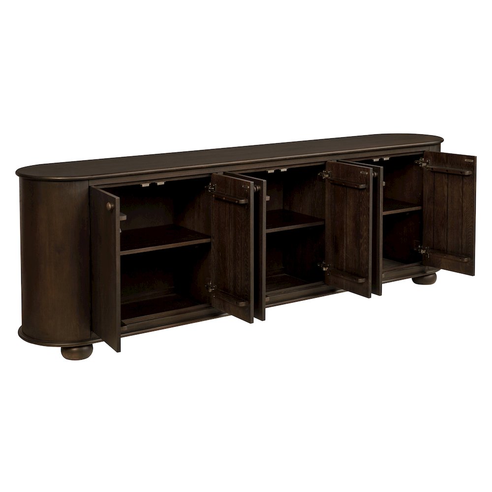 Astrid 6-Door Sideboard in Barista Brown