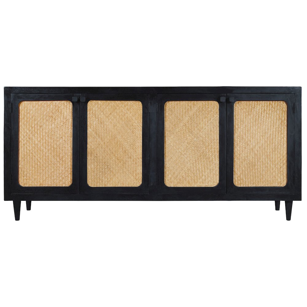 Navice 4-Door Sideboard in Natural and Black