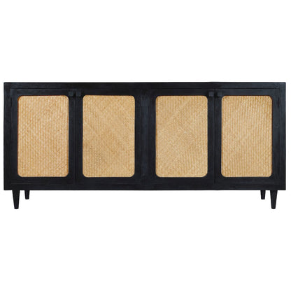 Navice 4-Door Sideboard in Natural and Black