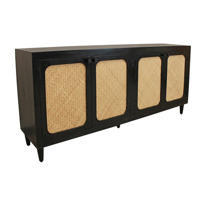 Navice 4-Door Sideboard in Natural and Black