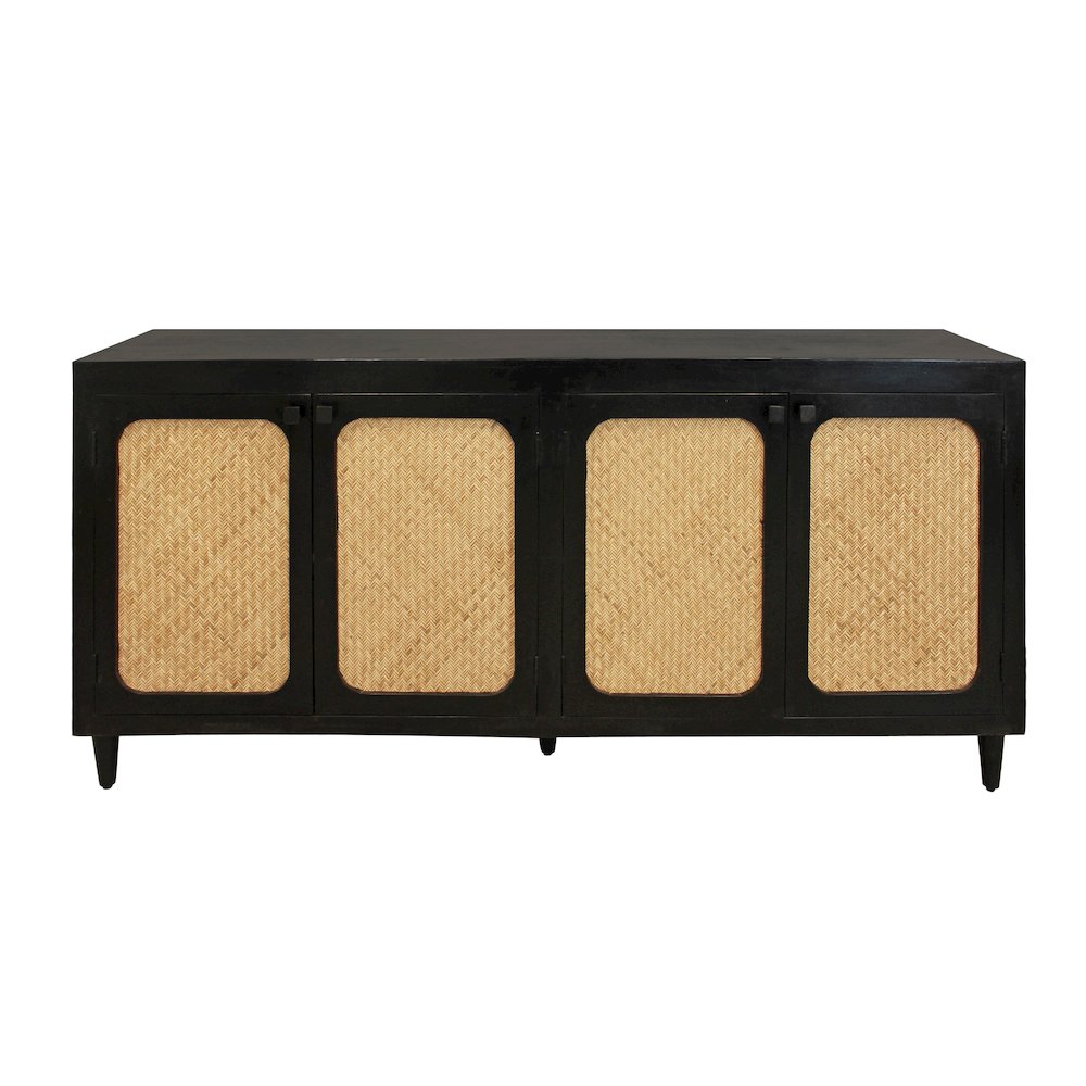 Navice 4-Door Sideboard in Natural and Black
