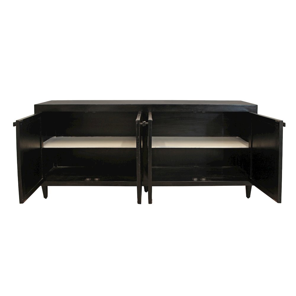 Navice 4-Door Sideboard in Natural and Black