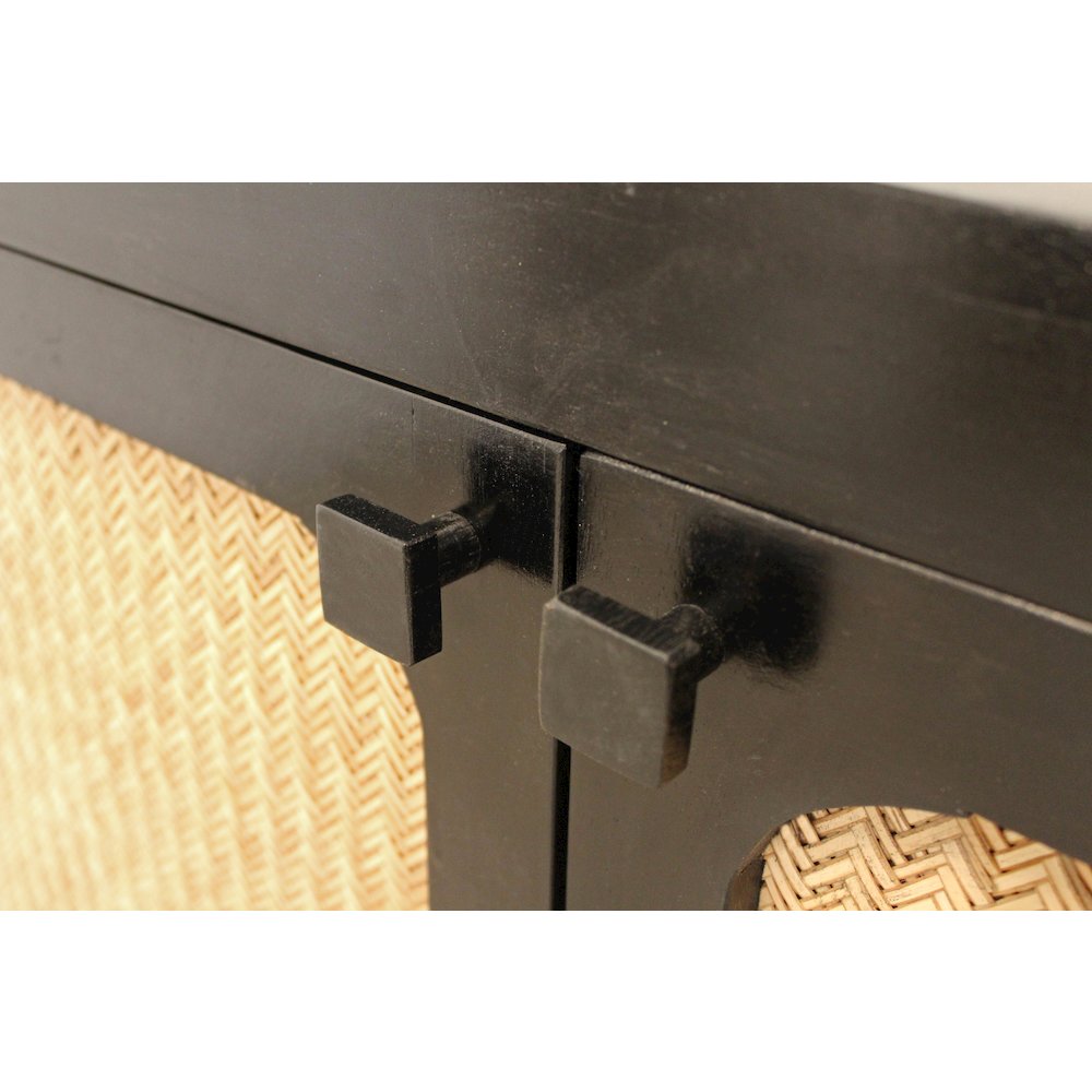 Navice 4-Door Sideboard in Natural and Black