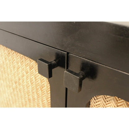 Navice 4-Door Sideboard in Natural and Black
