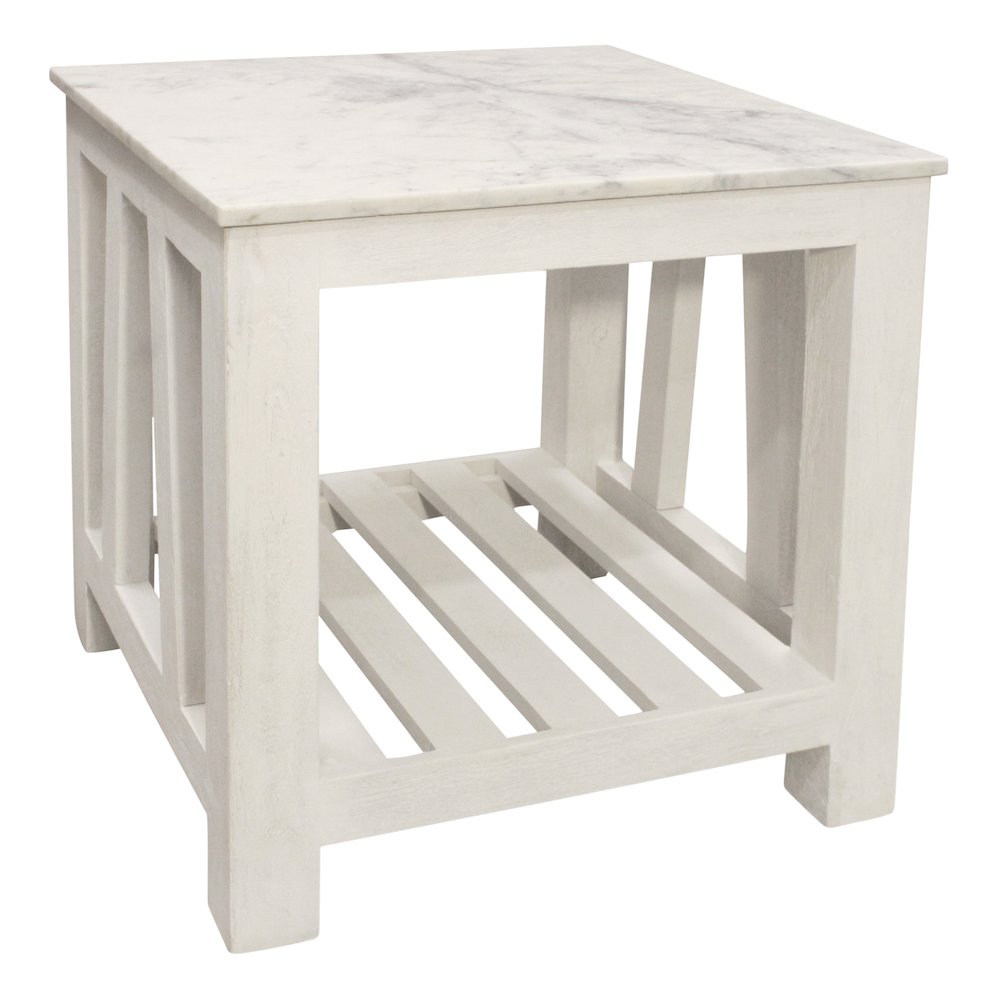 Bellamy Marble End Table in Sur Tone