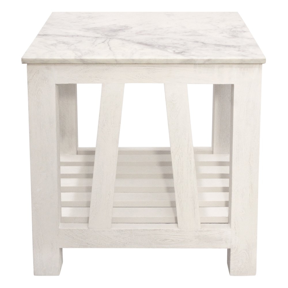 Bellamy Marble End Table in Sur Tone