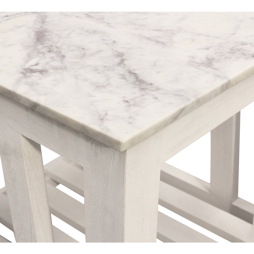 Bellamy Marble End Table in Sur Tone