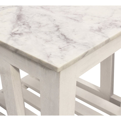 Bellamy Marble End Table in Sur Tone