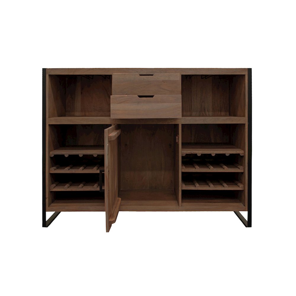 Gail Wine & Bar Console in Gray Wash