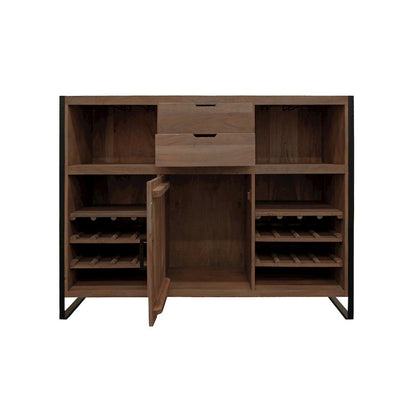 Gail Wine & Bar Console in Gray Wash