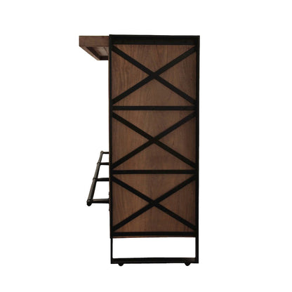 Gail Wine & Bar Console in Gray Wash