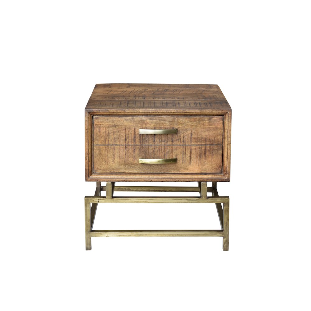 Mid-Century Goldbust 1-Drawer Side Table