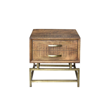 Mid-Century Goldbust 1-Drawer Side Table