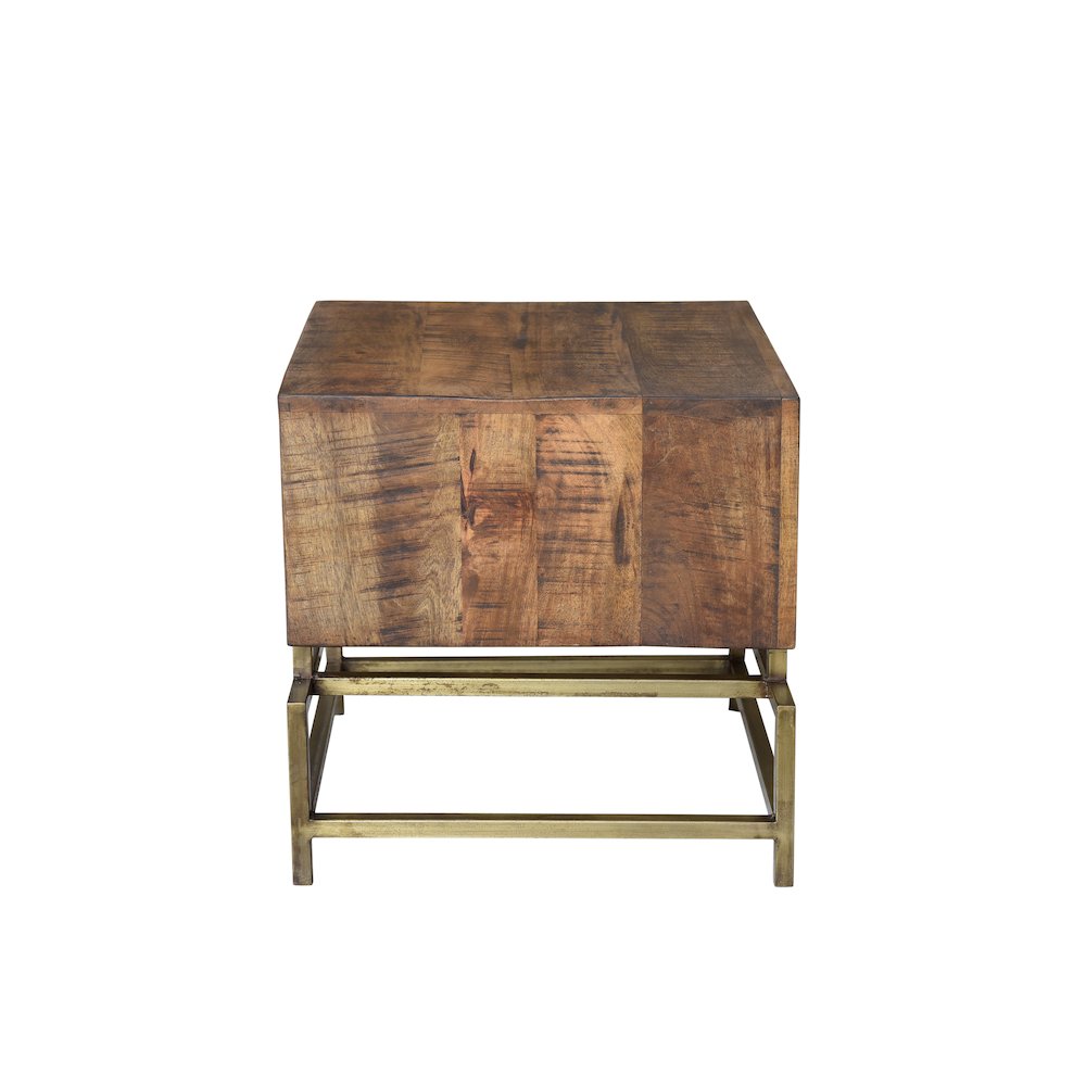 Mid-Century Goldbust 1-Drawer Side Table