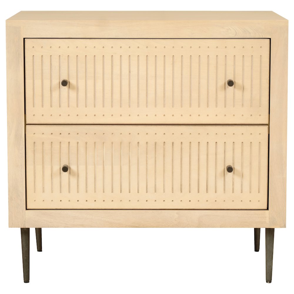 Sampson 2-Drawer Nightstand in Aged Natural